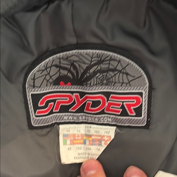 Spyder Olive and Black Ski Jacket and Pants with White Accents - Picture 16 of 16